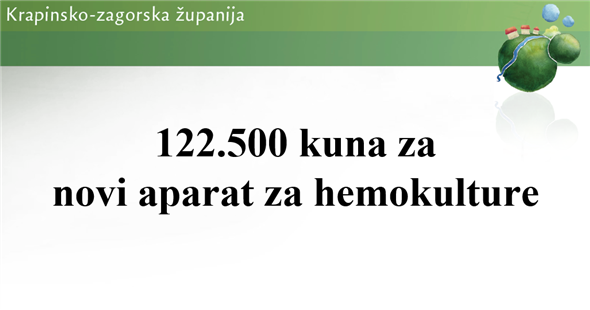 122.500 kuna za novi aparat za hemokulture