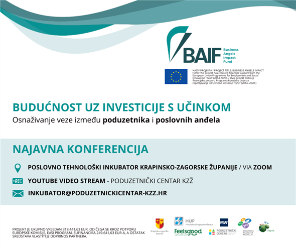 BAIF - BUSINESS ANGELS IMPACT FUND, NAJAVNA KONFERENCIJA