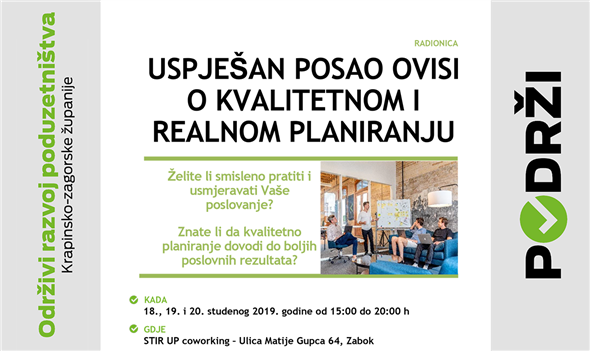 Besplatne radionice: Sve što trebam znati o poslovnom planiranju