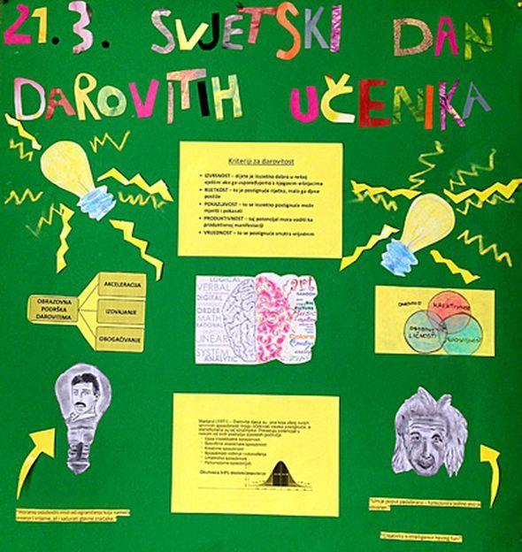 21. ožujka obilježava se kao Međunarodni dan darovitih učenika