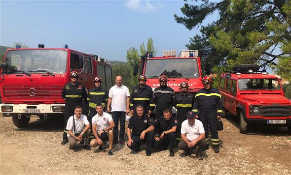 Župan Kolar obišao zagorske vatrogasce na dislokaciji u Dalmaciji