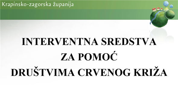 ISPLATA INTERVENTNIH SREDSTAVA ZA DRUŠTVA CRVENOG KRIŽA