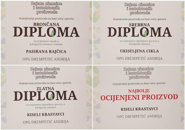 Novi uspjeh OPG-a Drempetić na Sajmu zimnice