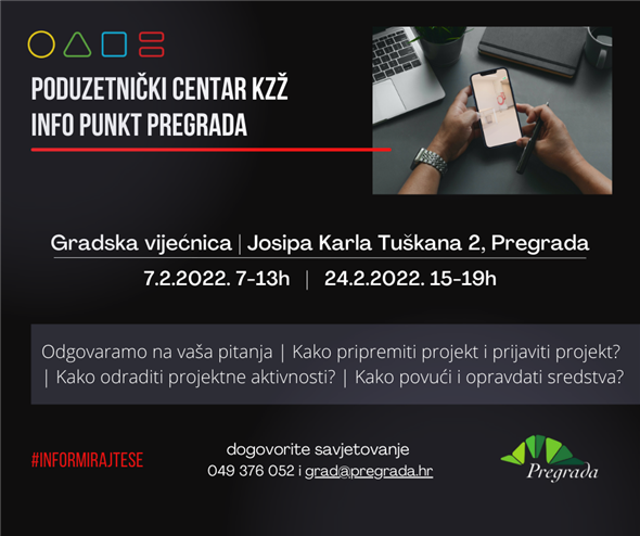 Poduzetnički centar KZŽ otvara info punkt u Pregradi
