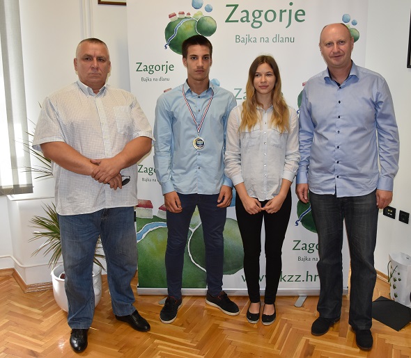 Prijam za Jakova Ivaneka i Tamaru Gašpert - zlatnog i brončanu sa Svjetskog prvenstva u savate boksu