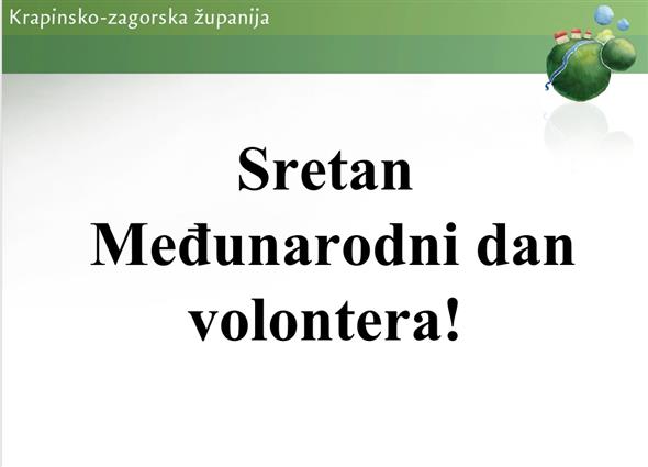 Sretan međunarodni dan volontera!