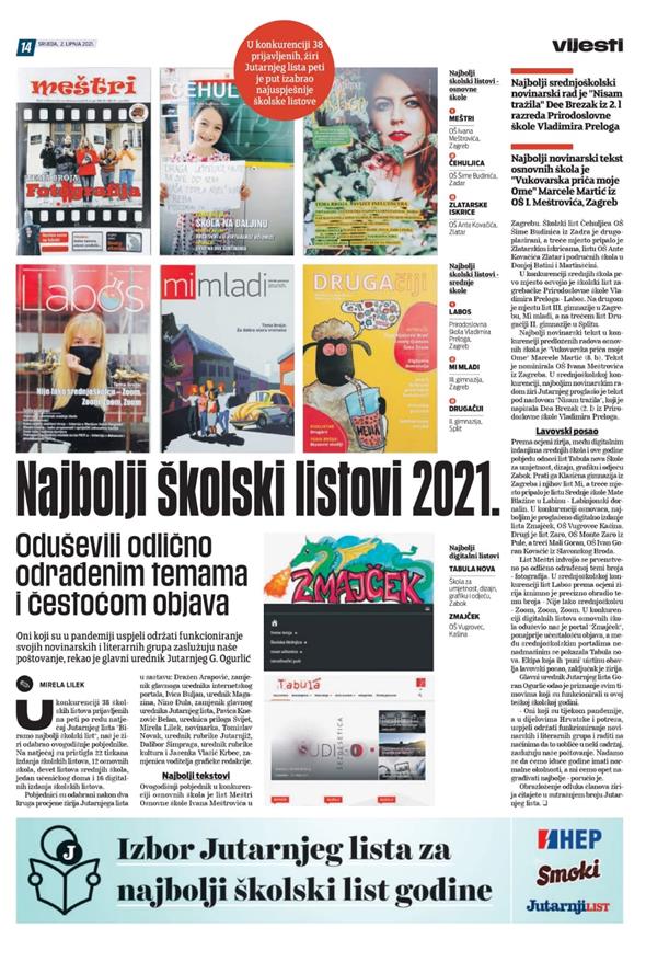 „Tabula nova“ ponovno najbolji srednjoškolski list!